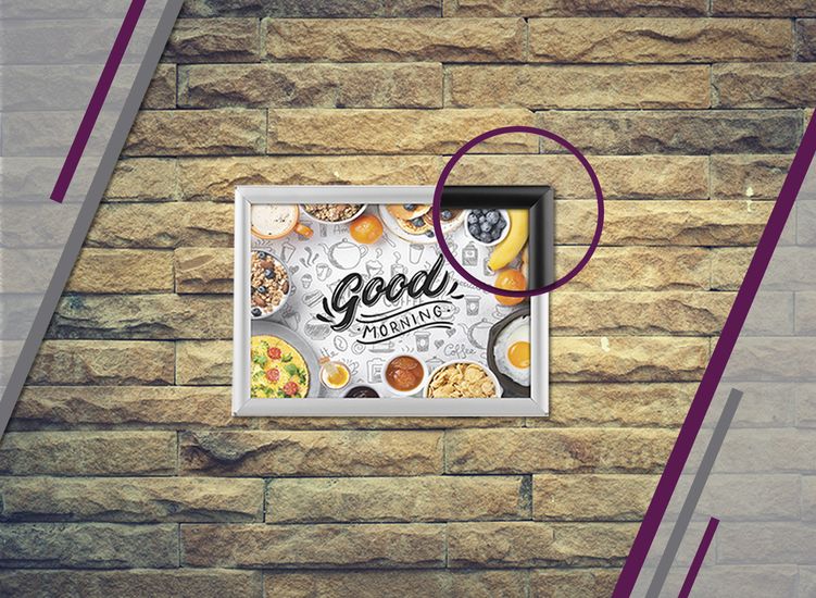 Textbanner Klapprahmen Budget