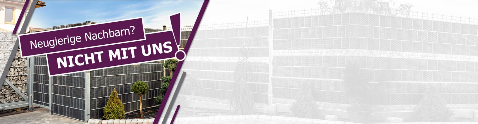 Textbanner Sichtschutz-Kunsthecken