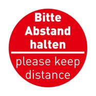 Vorteilspack 10x Bodenaufkleber „Bitte Abstand halten“