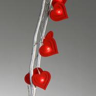 LED Lichterkette rote Herzen - 145 cm für Party, Hochzeit,Valentinstag