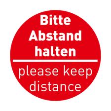 Vorteilspack 10x Bodenaufkleber „Bitte Abstand halten“