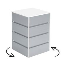 Drehbarer FlexiSlot® Lamellenwand Tischtower „York“