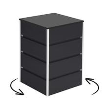 Drehbarer FlexiSlot® Lamellenwand Tischtower „York“