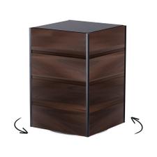 Drehbarer FlexiSlot® Lamellenwand Tischtower „York“ Black Edges