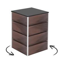 Drehbarer FlexiSlot® Lamellenwand Tischtower „York“