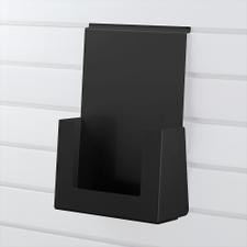 FlexiSlot® Lamellenwand Stahl-Prospektfach Black