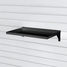 FlexiSlot® Lamellenwand Ablage aus Stahl Black