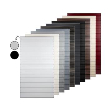 FlexiSlot® Lamellenwand Kachel Silver Frame