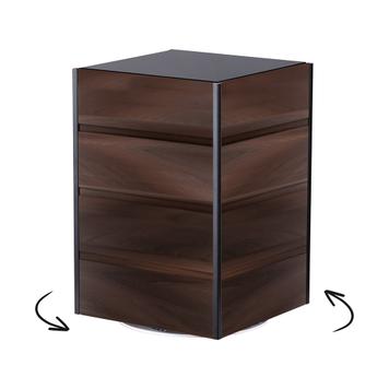Drehbarer FlexiSlot® Lamellenwand Tischtower „York“ Black Edges