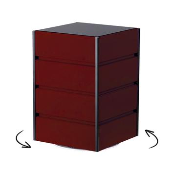 Drehbarer FlexiSlot® Lamellenwand Tischtower „York“ Black Edges
