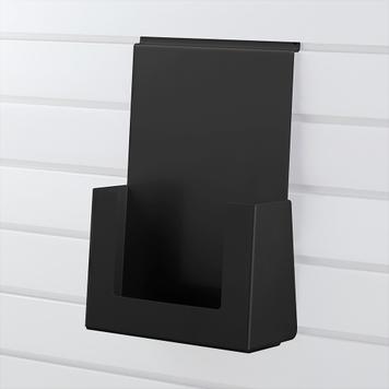 FlexiSlot® Lamellenwand Stahl-Prospektfach Black