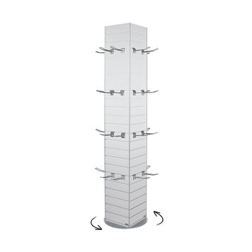 Drehbarer FlexiSlot® Lamellenwand Präsentationstower „York“
