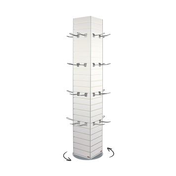 Drehbarer FlexiSlot® Lamellenwand Präsentationstower „York“