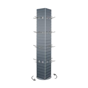 Drehbarer FlexiSlot® Lamellenwand Präsentationstower „York“