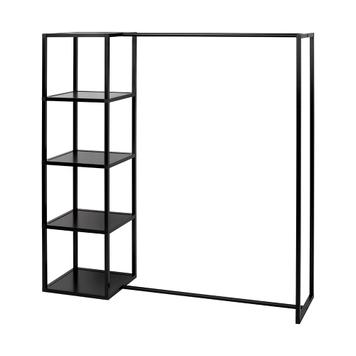 Kleiderständer mit Regal „Construct-Black“