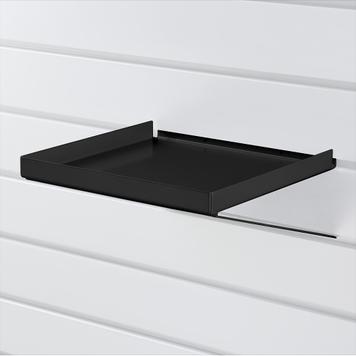 FlexiSlot® Lamellenwand Ablage „Heavy-Steel” Black