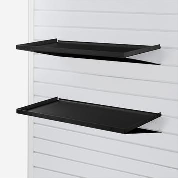 FlexiSlot® Lamellenwand Ablage „Heavy-Steel” Black