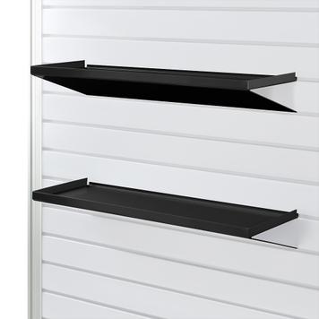 FlexiSlot® Lamellenwand Ablage „Heavy-Steel” Black