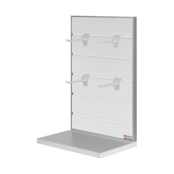 FlexiSlot® Lamellenwand Tischdisplay mit Einzelhaken