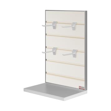 FlexiSlot® Lamellenwand Tischdisplay mit Einzelhaken