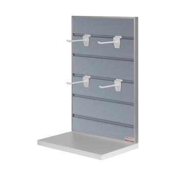 FlexiSlot® Lamellenwand Tischdisplay mit Einzelhaken