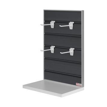 FlexiSlot® Lamellenwand Tischdisplay mit Einzelhaken