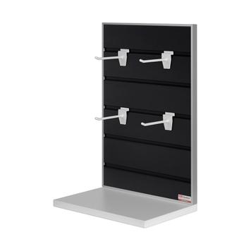 FlexiSlot® Lamellenwand Tischdisplay mit Einzelhaken