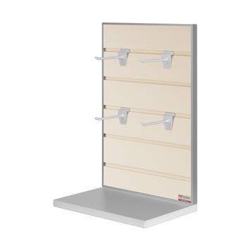 FlexiSlot® Lamellenwand Tischdisplay mit Einzelhaken