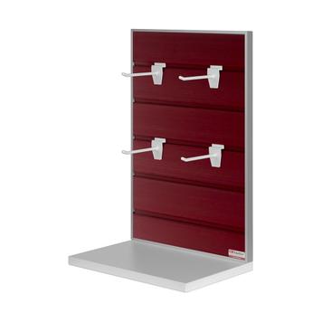 FlexiSlot® Lamellenwand Tischdisplay mit Einzelhaken