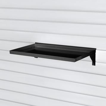 FlexiSlot® Lamellenwand Ablage aus Stahl Black