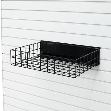 FlexiSlot® Lamellenwand Drahtablage Black