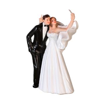 Hochzeitsfigur Selfie - Dekofigur Brautpaar Männer - Tortenfigur