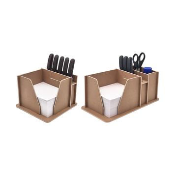 Schreibtisch Organizer mit Zettelbox und Stifthalter