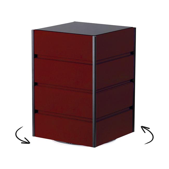 Drehbarer FlexiSlot® Lamellenwand Tischtower „York“ Black Edges