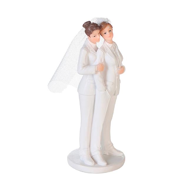 Hochzeitsfigur Girls - Dekofigur Brautpaar Frauen - Tortenfigur