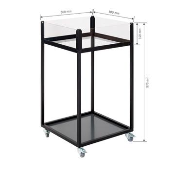 Mobiler Wühltisch „Construct-Black“