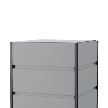 Drehbarer FlexiSlot® Lamellenwand Tischtower „York“ Black Edges