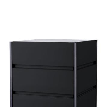 Drehbarer FlexiSlot® Lamellenwand Tischtower „York“ Black Edges