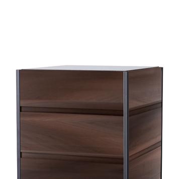 Drehbarer FlexiSlot® Lamellenwand Tischtower „York“ Black Edges