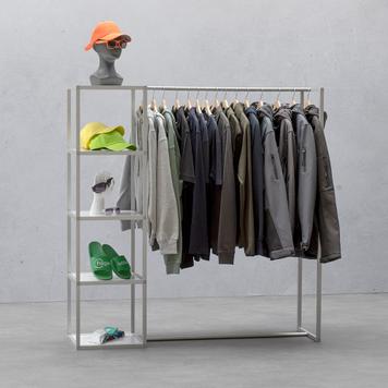 Konfektionsständer „Construct“ mit Regal