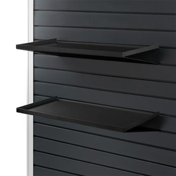 FlexiSlot® Lamellenwand Ablage „Heavy-Steel” Black