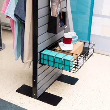 FlexiSlot® Lamellenwand Drahtablage Black