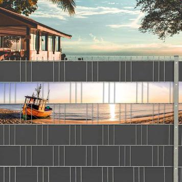 Kreativer Sichtschutz 2er Set mit fotorealistischem Druck - verschiedene Motive - Vorteilspakete