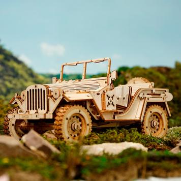 3D-Holzpuzzle Armee-Feldwagen