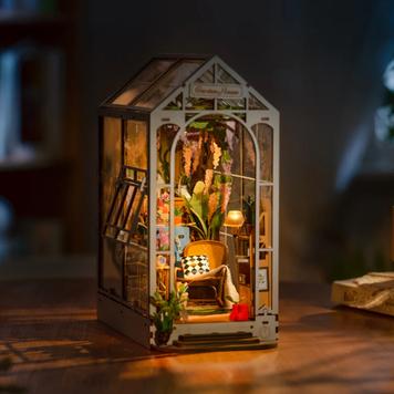 3D-Holzpuzzle Gartenhaus mit LED-Beleuchtung