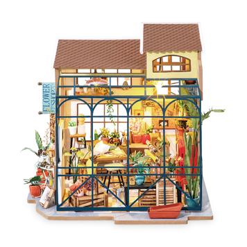 3D-Holzpuzzle Emilys Blumenladen mit LED-Beleuchtung