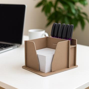 Schreibtisch Organizer mit Zettelbox und Stifthalter
