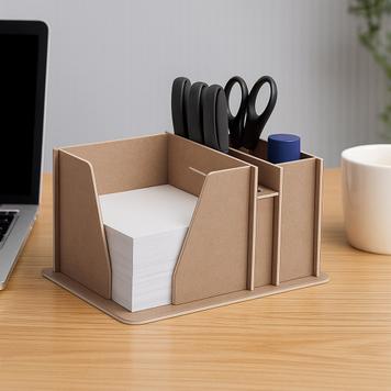 Schreibtisch Organizer mit Zettelbox und Stifthalter