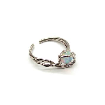 Ring mit Mondstein Silber 18 mm, verstellbar