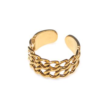 Ring mit Kettengliedern Gold, verstellbar